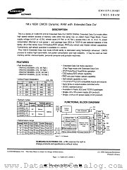 KM416V1204BJ datasheet pdf Samsung Electronic
