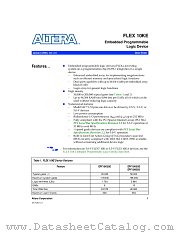 10KE datasheet pdf Altera Corporation