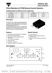 TSOP1537SD1 datasheet pdf Vishay