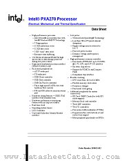 PXA270 datasheet pdf Intel