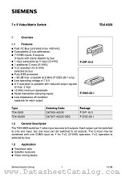 TDA6920 datasheet pdf Siemens