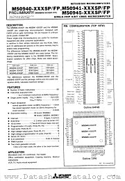 M50940 datasheet pdf Mitsubishi Electric Corporation