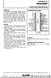 M52039SP datasheet pdf Mitsubishi Electric Corporation
