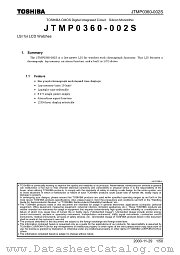 JTMP0360-002S datasheet pdf TOSHIBA
