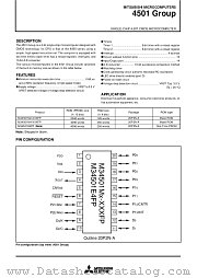 M34501M4 datasheet pdf Mitsubishi Electric Corporation