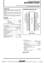 M37220M3 datasheet pdf Mitsubishi Electric Corporation