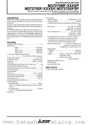 M37270 datasheet pdf Mitsubishi Electric Corporation