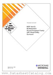 MSP3451G datasheet pdf Micronas