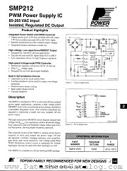 SMP212SRI datasheet pdf Power Integrations Inc