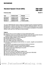 PSB4500 datasheet pdf Siemens