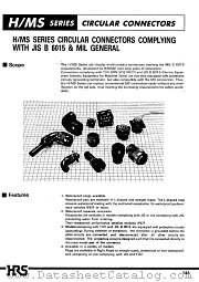 MS3108B datasheet pdf Hirose Electric