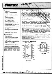 EL2232C datasheet pdf Elantec Semiconductor