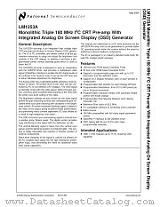 LM1253AN datasheet pdf National Semiconductor