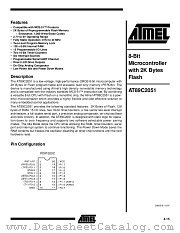 AT89C2051-12PA datasheet pdf Atmel