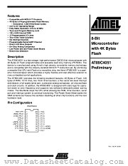 89C4051 datasheet pdf Atmel