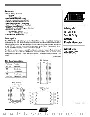 AT49F040T-90TC datasheet pdf Atmel