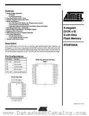 AT49F040A-70JI datasheet pdf Atmel