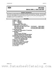 AK4353VF datasheet pdf Asahi Kasei Microsystems