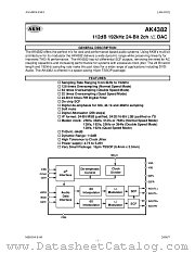 AK4382VT datasheet pdf Asahi Kasei Microsystems