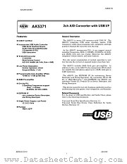 AK5371VQ datasheet pdf Asahi Kasei Microsystems