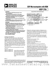 ADSP-216X datasheet pdf Analog Devices