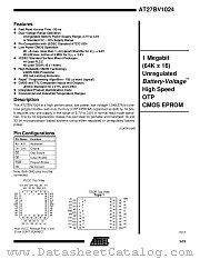 AT27BV1024-12JC datasheet pdf Atmel