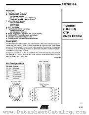 AT27C010L-70PI datasheet pdf Atmel