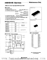 HM6116P-3 datasheet pdf Hitachi Semiconductor