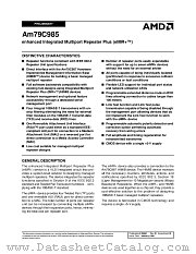AM79C985KCW datasheet pdf Advanced Micro Devices
