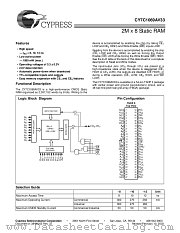 CY7C1069AV33-8BAC datasheet pdf Cypress