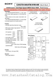 CXK5T81000ATM-10LLX datasheet pdf SONY