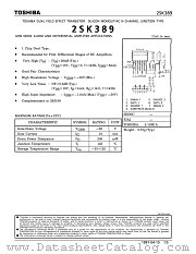2SK389 datasheet pdf TOSHIBA