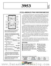 3953 datasheet pdf Allegro MicroSystems