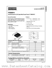 FDS6814 datasheet pdf Fairchild Semiconductor