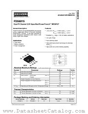 FDS6815 datasheet pdf Fairchild Semiconductor