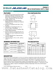 DS2411R/T&R datasheet pdf MAXIM - Dallas Semiconductor