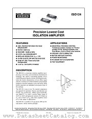 ISO124P datasheet pdf Burr Brown