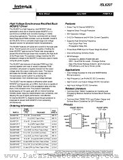 ISL6207CB-T datasheet pdf Intersil