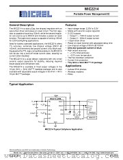 MIC2214-2.7/3.3BML datasheet pdf Micrel Semiconductor