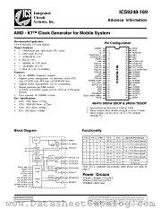 ICS9248YF-189-T datasheet pdf Integrated Circuit Systems
