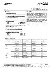 CP80C88 datasheet pdf Intersil