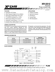 XR-2212CP datasheet pdf Exar
