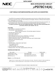 UPD78C14 datasheet pdf NEC