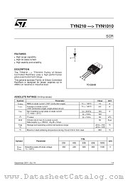 TYNXX10 datasheet pdf ST Microelectronics