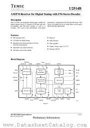 U2514B-AFNG3 datasheet pdf TEMIC