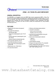 W29C020 datasheet pdf Winbond Electronics