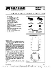 74HC155 datasheet pdf ST Microelectronics
