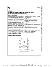 LMX2216M datasheet pdf National Semiconductor