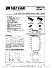 M54HC73F1R datasheet pdf ST Microelectronics