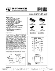 M54HCT02 datasheet pdf ST Microelectronics
